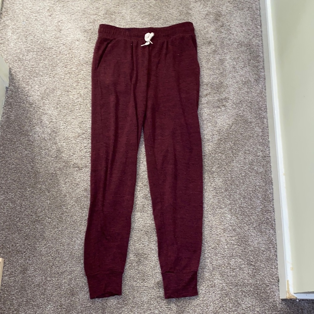 Burgundy joggers